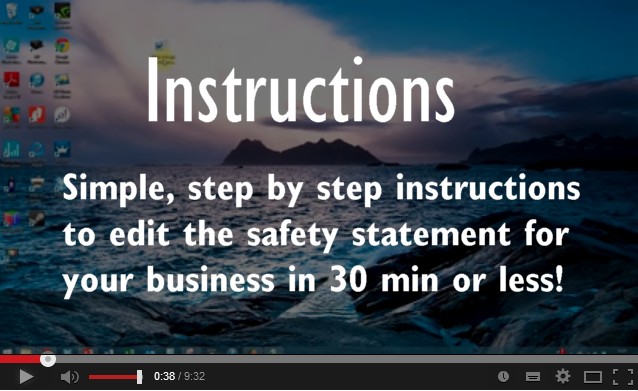 How to edit a safety statement instructions